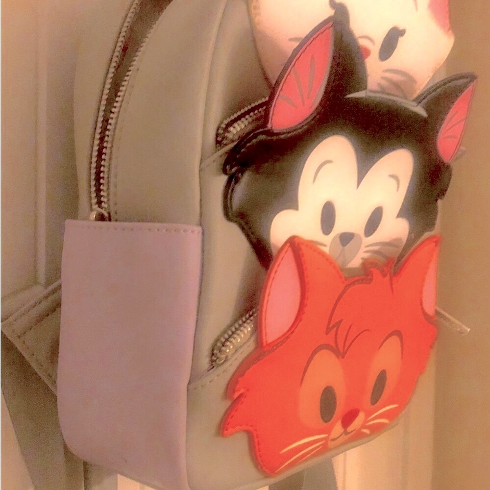 NWOT Disney Gray and Orange Kids Backpack - Picture 3 of 7